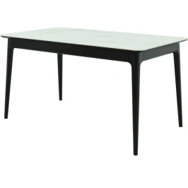 Стол «Плей» 140x80, керамика Greys white/черный