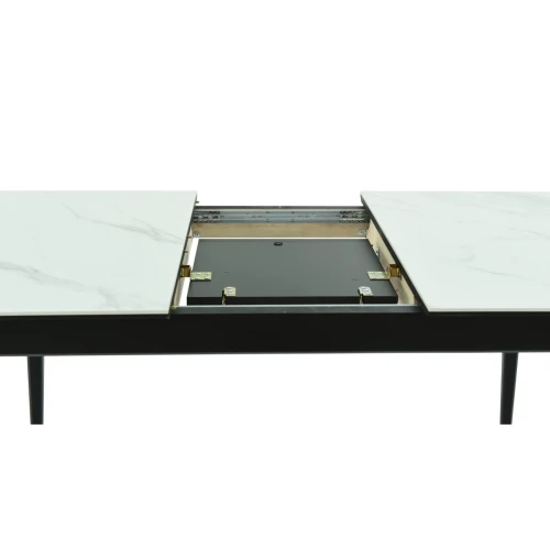 Стол «Плей» 140x80, керамика Greys white/черный