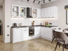 Готовый кухонный гарнитур Ницца Royal-02 Blanco Белый