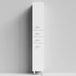 Пенал Колумбия 30 напольный, белый, правый, бельевая корзина