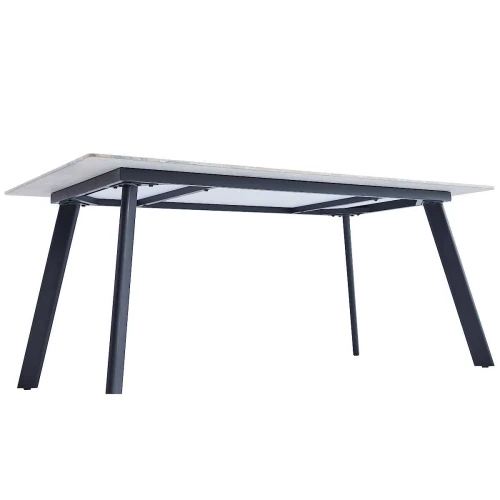 DT308 Стол обеденный Senafe, 180*90*75, керамич. столешница, основание металл черный