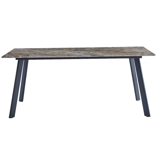 DT308 Стол обеденный Senafe, 180*90*75, керамич. столешница, основание металл черный