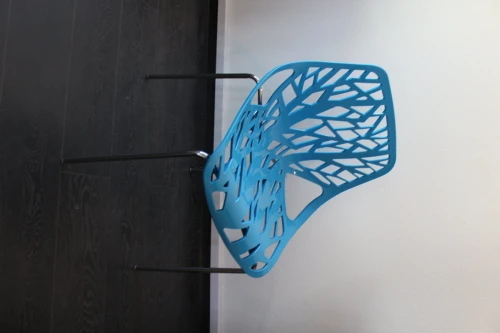 GH103/DC453 Стул пластиковый, ГОЛУБОЙ, каркас металл хром