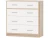 Комод «Стелс» 4ящ, Дуб сонома/белый