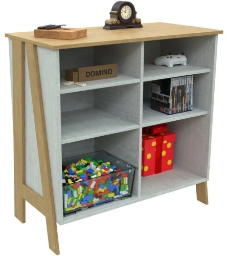 Тумба «Скандинавия 2Д 1» КМК 0905.32, Бетон пайн светлый/ дуб наварра