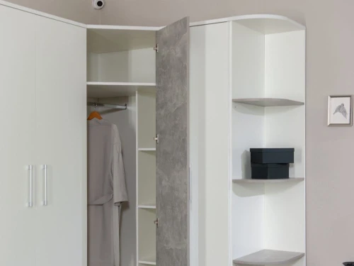 Стеллаж «Аврора», Белый/Ателье светлый