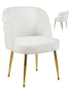 DC1288 Стул мягкий, БЕЛЫЙ велюр, каркас металл золото DC1288 Стул мягкий, БЕЛЫЙ велюр, каркас металл золото