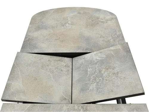 Обеденная группа (Стол Корсика Мрамор светлый и 4 Бордо Милано 12), черный