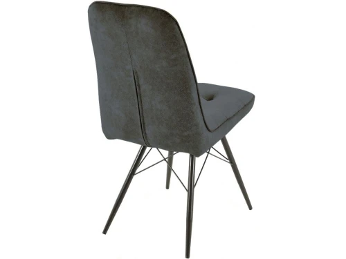 Обеденная группа (Стол Корсика Мрамор светлый и 4 Бордо Милано 12), черный