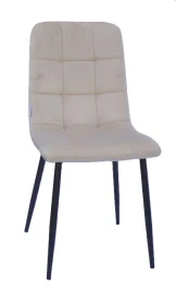 C919/DC809 Стул мягкий, ПУДРОВО-РОЗОВЫЙ#h5 велюр, каркас металл черный КРУГЛЫЙ