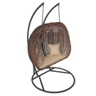 MOKKA MAJORCA подвесное кресло двухместное, цвет капучино