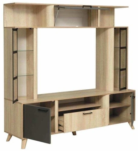 Тумба под ТВ Виста-19 Дуб Сонома/Серый