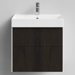 Тумба Лоренцо, 60 подвесной, Дуб цвет 20 Vodok с раковиной в комплекте