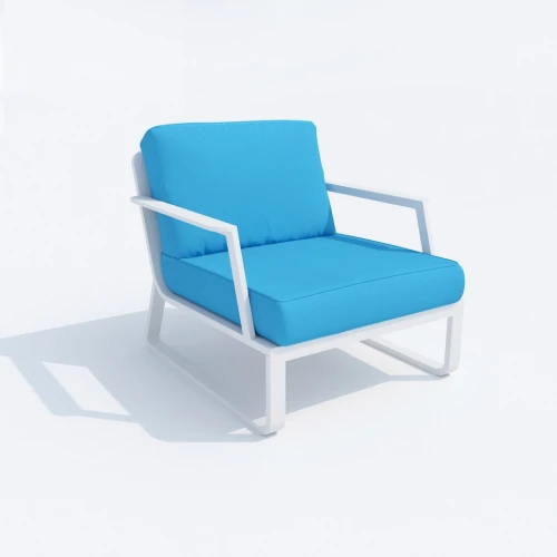 Лаунж зона ESTIVO голубая - белый каркас