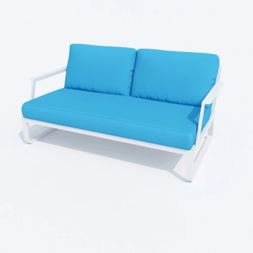 Лаунж зона ESTIVO голубая - белый каркас