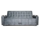 Диван Мадрид, с/м 125х 184, велюр серый, ППУ + Пружинный блок