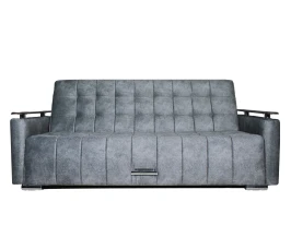 Диван Мадрид, с/м 125х 184, велюр серый, ППУ + Пружинный блок