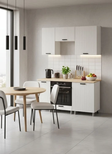 Готовый кухонный гарнитур МК Аленушка 1,6м в.5 Лотос Молочный,скоба антрацит,сонома