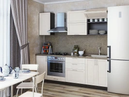 Модульная прямая кухня Сканди-01 Cappuccino Softwood