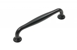 Ручка скоба мебельная URSULA RS433BL.4 BL Черный матовый 115*20*33