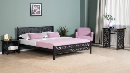 Кровать Парма 140*200, черная