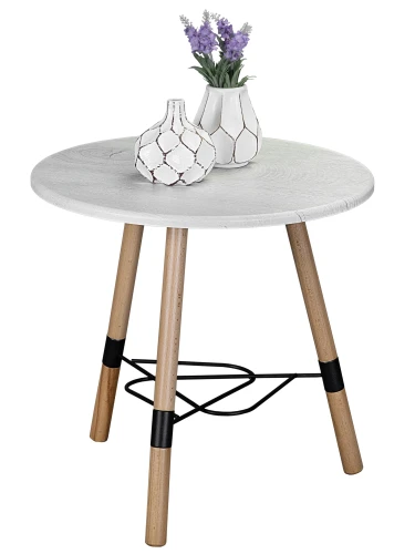 Стол журнальный Лючия 3103 серый бетон/бук/дуб дымчатый