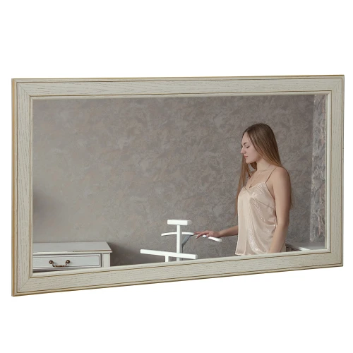 Зеркало Васко В 61Н белый ясень/золото 110 см х 60 см