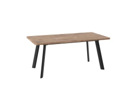 Стол Леон LUX RADIAL 180, Дуб Веллингтон, Черный