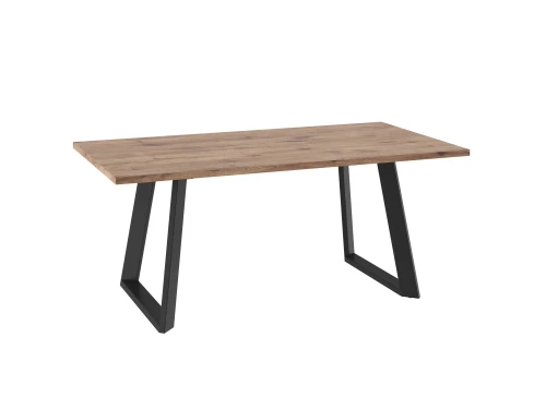 Стол Леон LUX RADIAL 180, Дуб Веллингтон, Черный