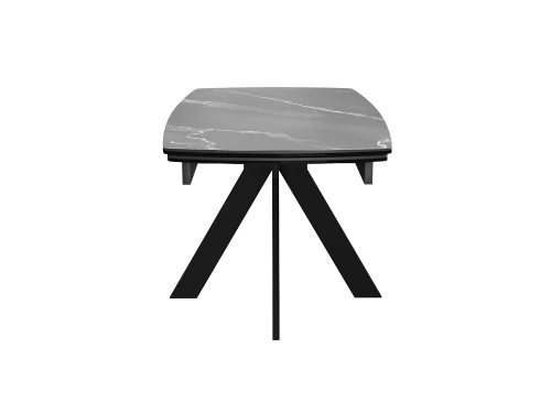 Стол DikLine DKU120 Керамика Серый мрамор/подстолье черное/опоры черные (2 уп.)
