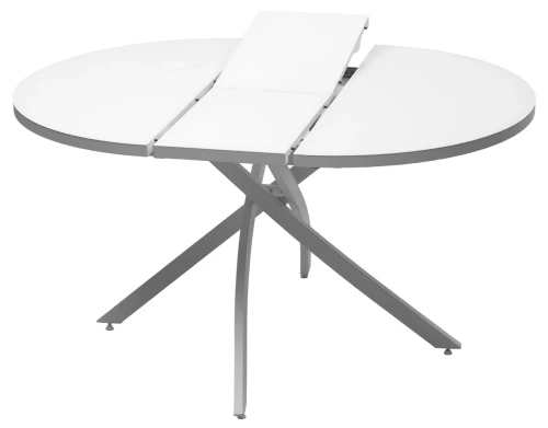 Стол ДАРИО D110 раскладной Белый, стекло/ Белый каркас М-City