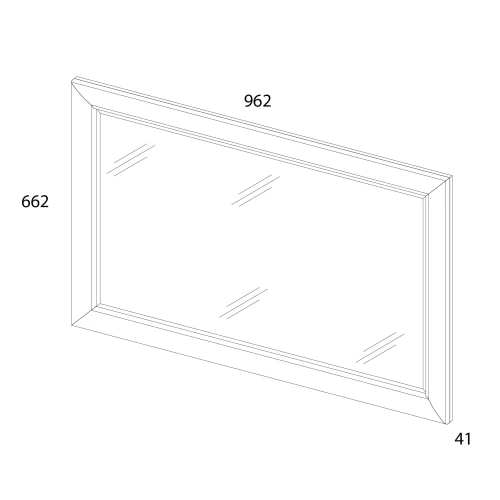 Зеркало, OLIVIA, цвет вудлайн крем