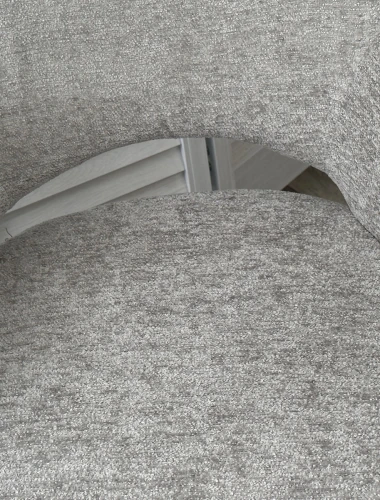 Стул NURI 180 град. поворот. 3018-03 светло-серый, шенилл/ черный каркас, ®DISAUR