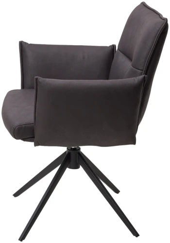 Стул DEAN 360 град.поворот. Темно-серый  экокожа  Maison 99# / Черный, ®DISAUR