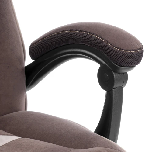 Кресло Arena metalBL велюр, коричневый/бежевый, 6/7