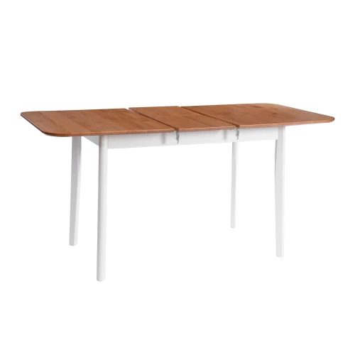 Стол Соната Люкс раздвижной/Sonata Lux extension table массив сосны, антик/белый, 120-(150)х75х75 см