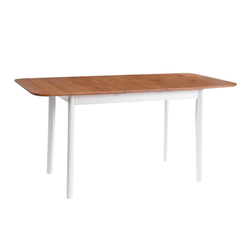 Стол Соната Люкс раздвижной/Sonata Lux extension table массив сосны, антик/белый, 120-(150)х75х75 см