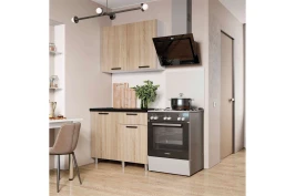 Кухня Ева, Дуб сонома, Черный янтарь