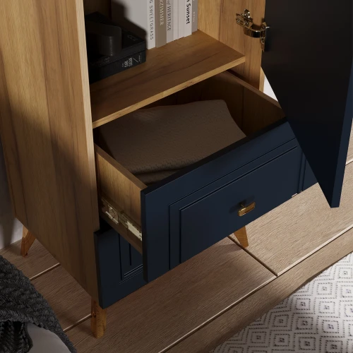 Шкаф-пенал Вега Сапфир синий