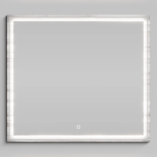 Зеркало Лайт 90, Лиственница структурная контрастно-серая ПВХ 64202