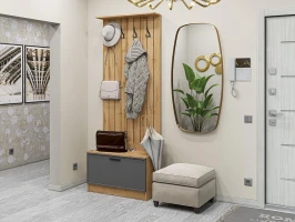 Готовая прихожая Стиль-01 Stormy Silk Дуб Вотан