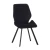 DC230 Стул мягкий, ГРАФИТ#M420-12 велюр, каркас металл, черный КВАДРАТ