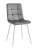DC209 Стул мягкий, СЕРЫЙ#G62-38 велюр, каркас металл белый КРУГЛЫЙ