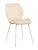 DC828 Стул мягкий, БЕЖЕВЫЙ#G62-03 велюр, каркас металл белый КРУГЛЫЙ