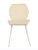 DC828 Стул мягкий, БЕЖЕВЫЙ#G62-03 велюр, каркас металл белый КРУГЛЫЙ
