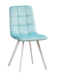 C919/DC809 Стул мягкий, ТИФФАНИ#h58 велюр, каркас металл белый КВАДРАТ