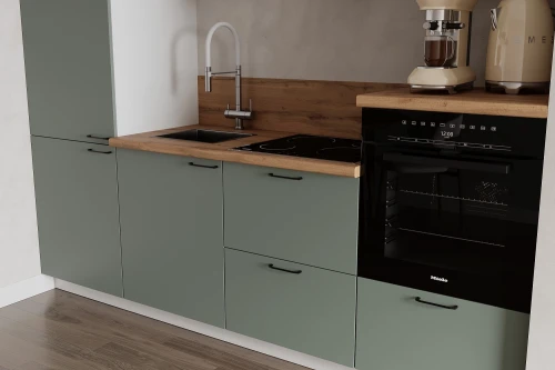 Готовая кухня КГ 2400 Эмаль, Олива  Арника РМ в.8