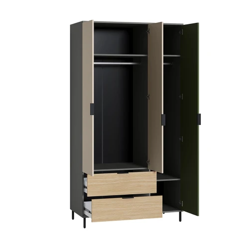 Шкаф Марвэл 16.317.03, Темно-серый, Сатин, Плэйн, Зеленый