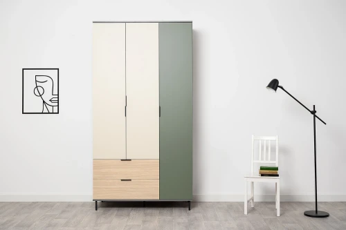 Шкаф Марвэл 16.317.03, Темно-серый, Сатин, Плэйн, Зеленый