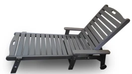 Шезлонг, лежак из ДПК ПОЛИВУД БОРНЕО «POLYWOOD BORNEO»  -  Каштан